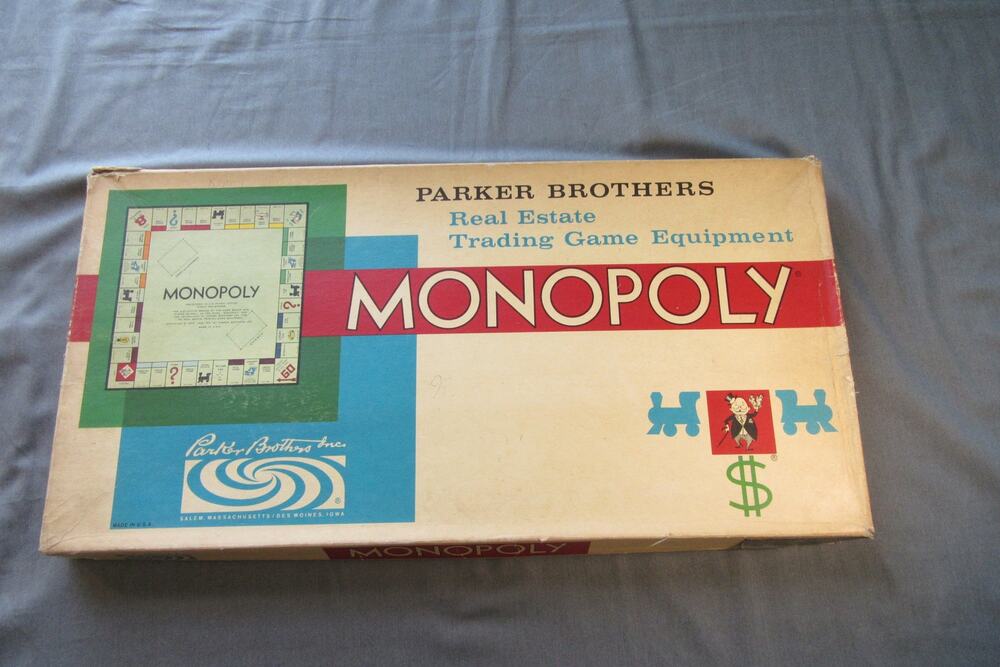 Monopoly Board Game by Parker Brothers Classic Original Complete 1961 Vintage